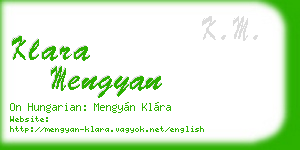 klara mengyan business card